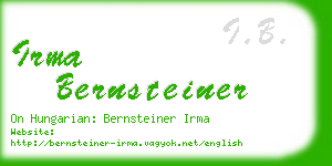 irma bernsteiner business card